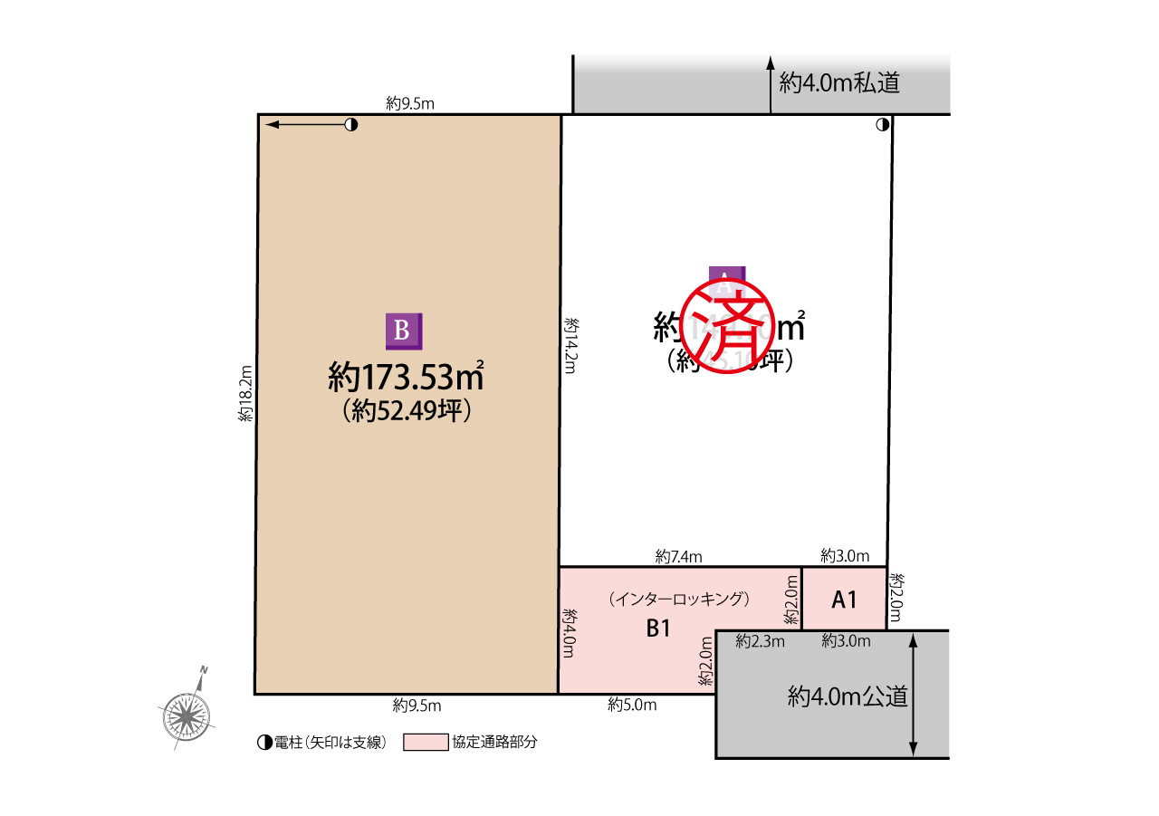 ラビングタウン川越市宮元町39 | 全2区画・販売1区画。約52坪!の整形地! 車の通りも少ない閑静な住宅地。お好きなハウスメーカーで建築できます