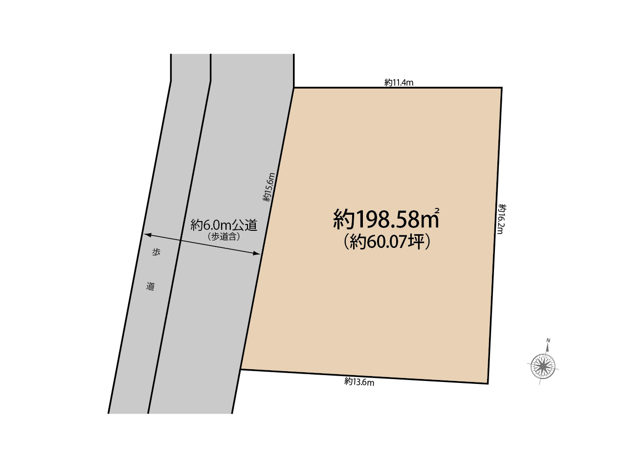 ラビングタウン東久留米市金山町1丁目 | 西武池袋線「東久留米」駅歩9分!土地約60坪のゆったりとした形状。建築条件なし、お好きなハウスメーカーで建築できます。