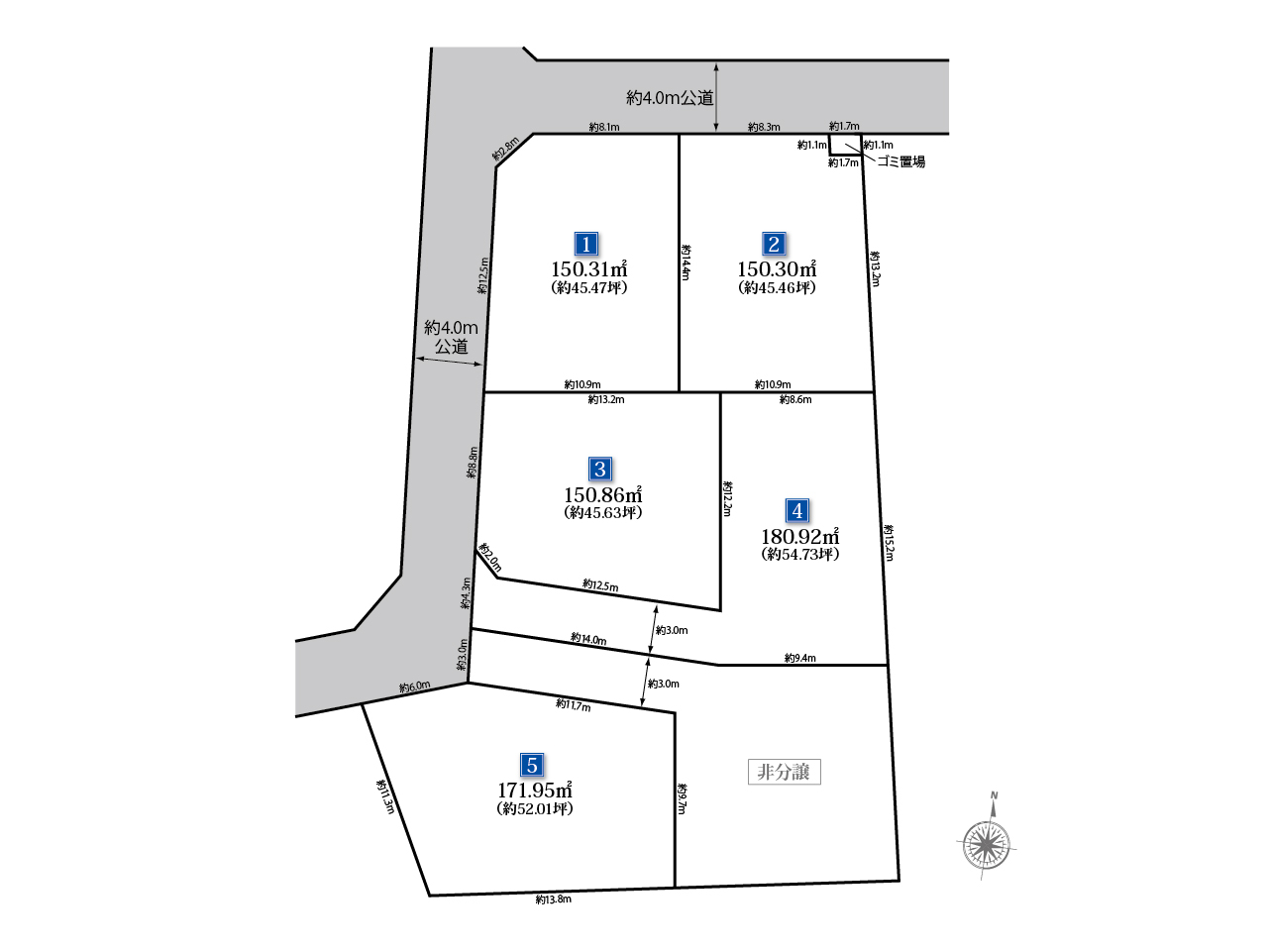 ラビングタウン林2丁目 | 売地／全6区画・販売5区画。45坪以上の5区画に、“暮らしの余白”を持つ家族の“これから”を描きます。建築条件はありませんお好きなハウスメーカーで建築できます。